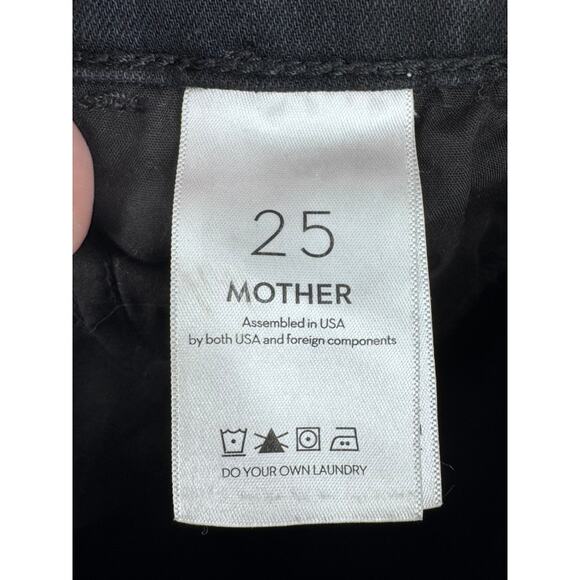 MOTHER Jeans Hustler Ankle Fray Black Not Guilty size 25 - Picture 4 of 6